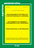 Esperienze Amministrative n. 4/2006 - Inquadramenti retributivi e ricostruzione di carriera