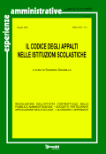 Esperienze Amministrative n. 3/2009 - Il codice degli appalti nelle istituzioni scolastiche