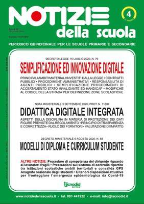 Notizie della scuola n. 4 del 16/31 ottobre 2020