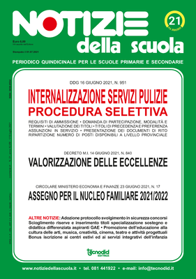 Notizie della scuola n. 21 del 1/15 luglio 2021