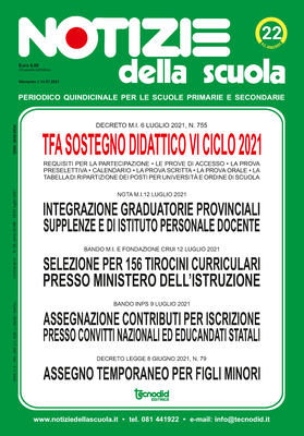 Notizie della scuola n. 22 del 16/31 luglio 2021