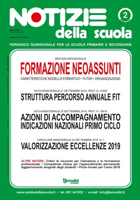 Notizie della scuola n. 2 del 16/30 settembre 2018