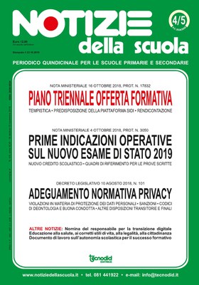 Notizie della scuola n. 4-5 del 16 ottobre/15 novembre 2018