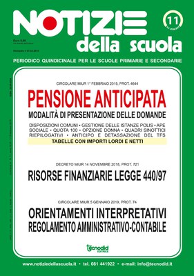 Notizie della scuola n. 11 dell'1/15 febbraio 2019