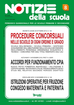 Notizie della scuola n. 8 del 16/31 dicembre 2019