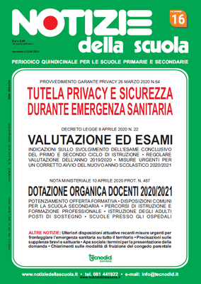 Notizie della scuola n. 16 del 16/30 aprile 2020