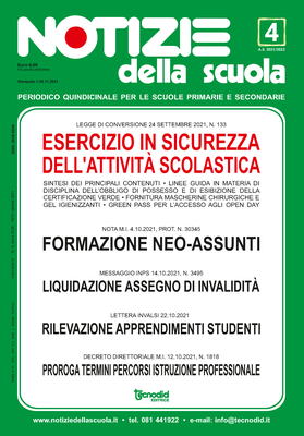 Notizie della scuola n. 4 del 16/31 ottobre 2021