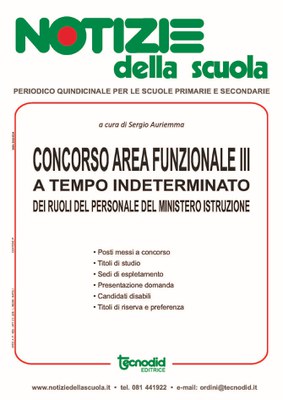 Concorso area funzionale III a tempo indeterminato dei ruoli del personale del Ministero Istruzione