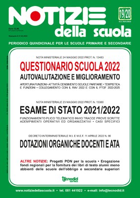 Notizie della scuola n. 19/20 del 1/30 giugno 2022