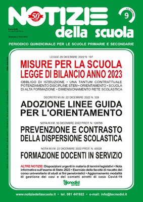 Notizie della scuola n. 9 del 1/15 gennaio 2023