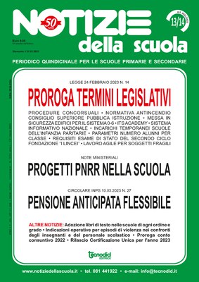 Notizie della scuola n. 13/14 del 1/31 marzo 2023