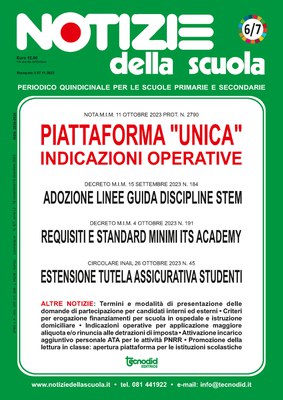 Notizie della scuola n. 6/7 del 16 novembre/15 dicembre 2023