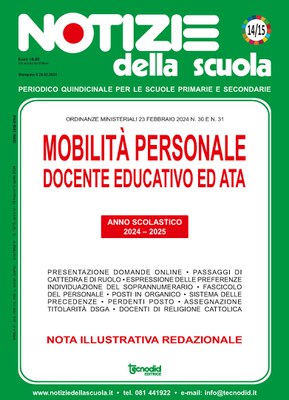 Notizie della scuola n. 14/15 del  16 marzo/15 aprile 2024